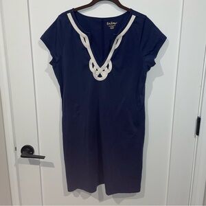 Lilly Pulitzer navy dress with white detail